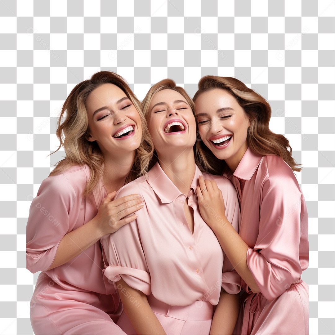 Mulheres Felizes Sorrindo PNG Transparente