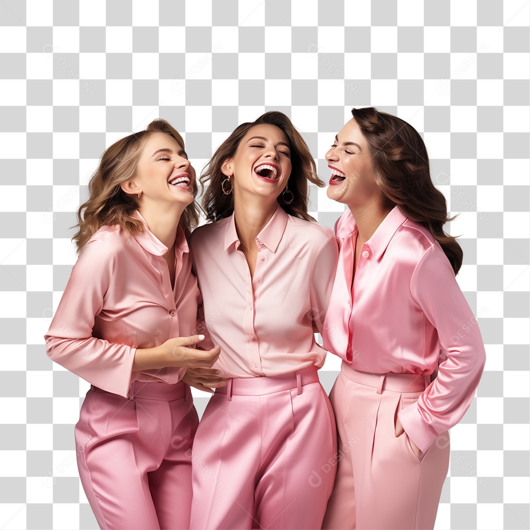 Mulheres Felizes Sorrindo PNG Transparente