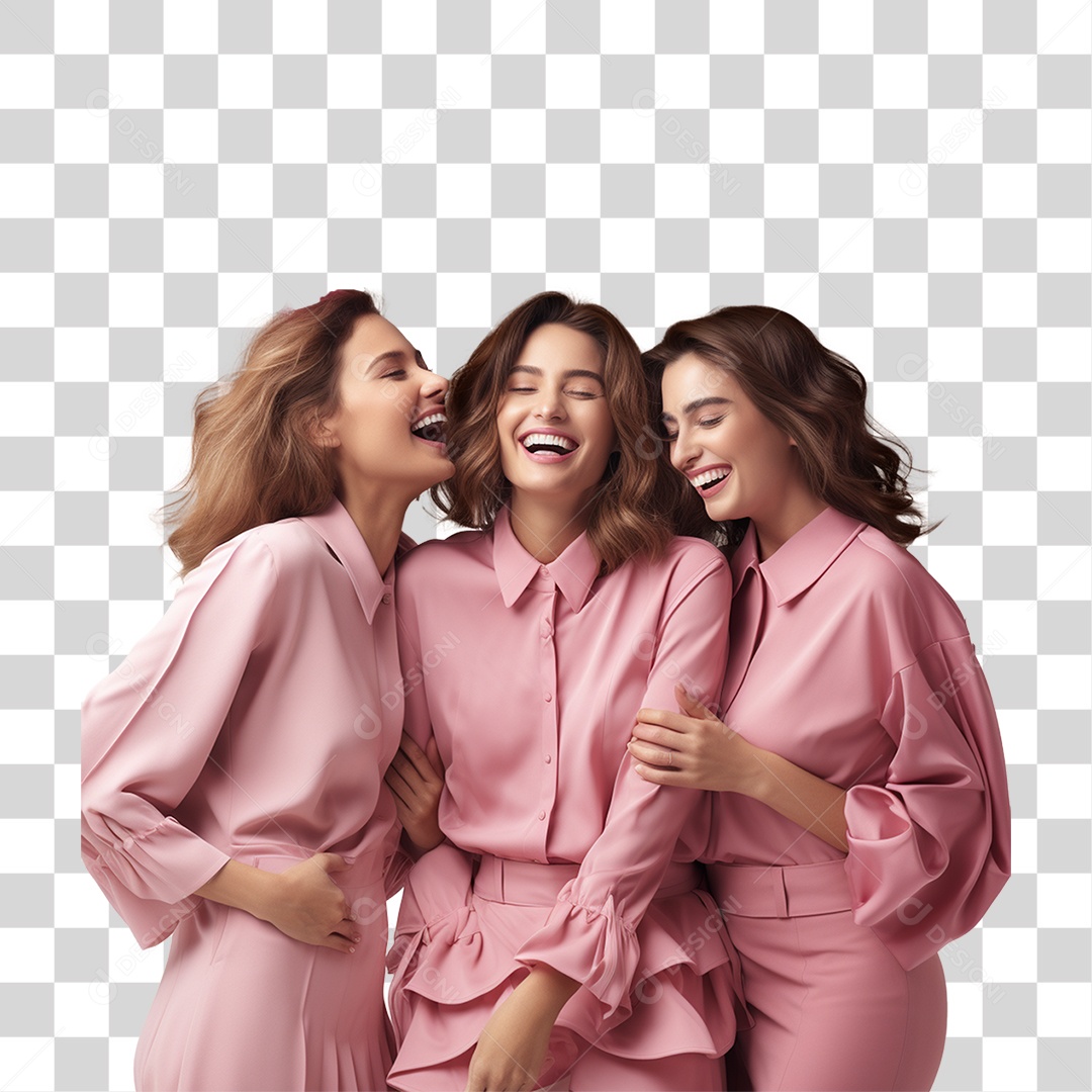 Mulheres Felizes Sorrindo PNG Transparente