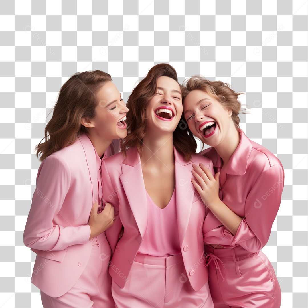 Mulheres Felizes Sorrindo PNG Transparente