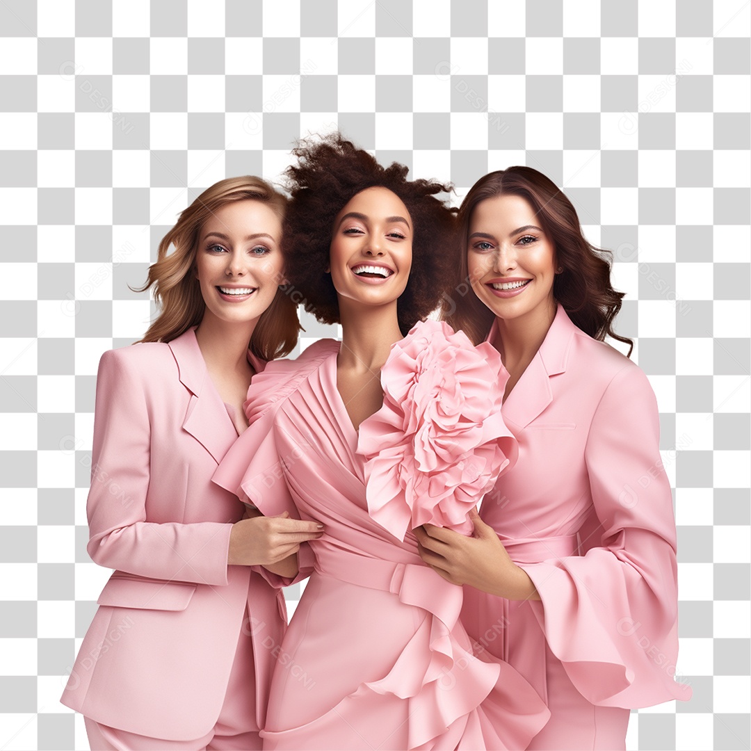 Mulheres Felizes Sorrindo PNG Transparente