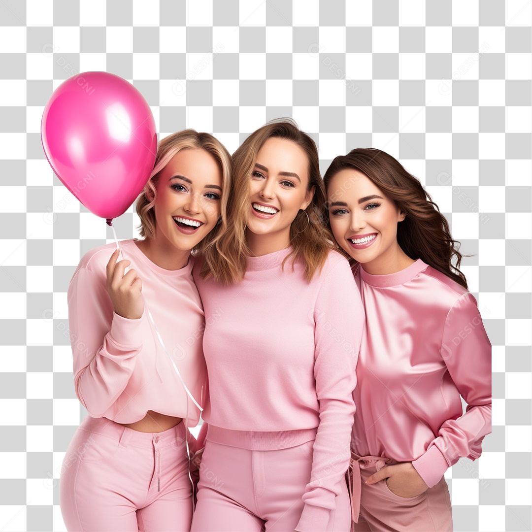 Mulheres Felizes Sorrindo PNG Transparente
