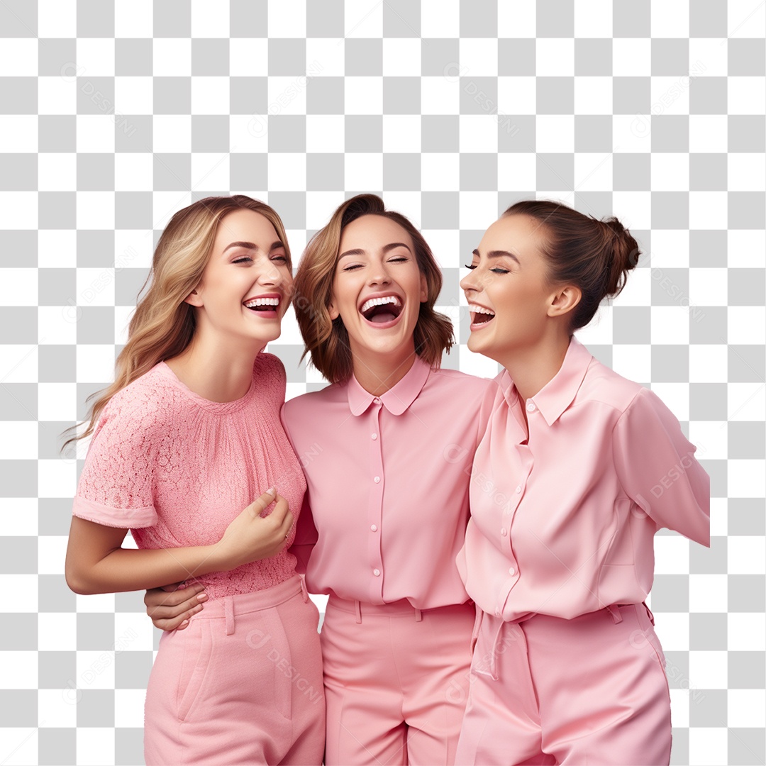 Mulheres Felizes Sorrindo PNG Transparente