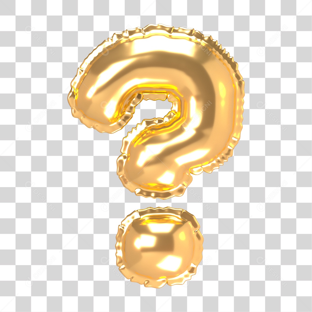 Símbolo de Folha de Balão em Ouro PNG Transparente