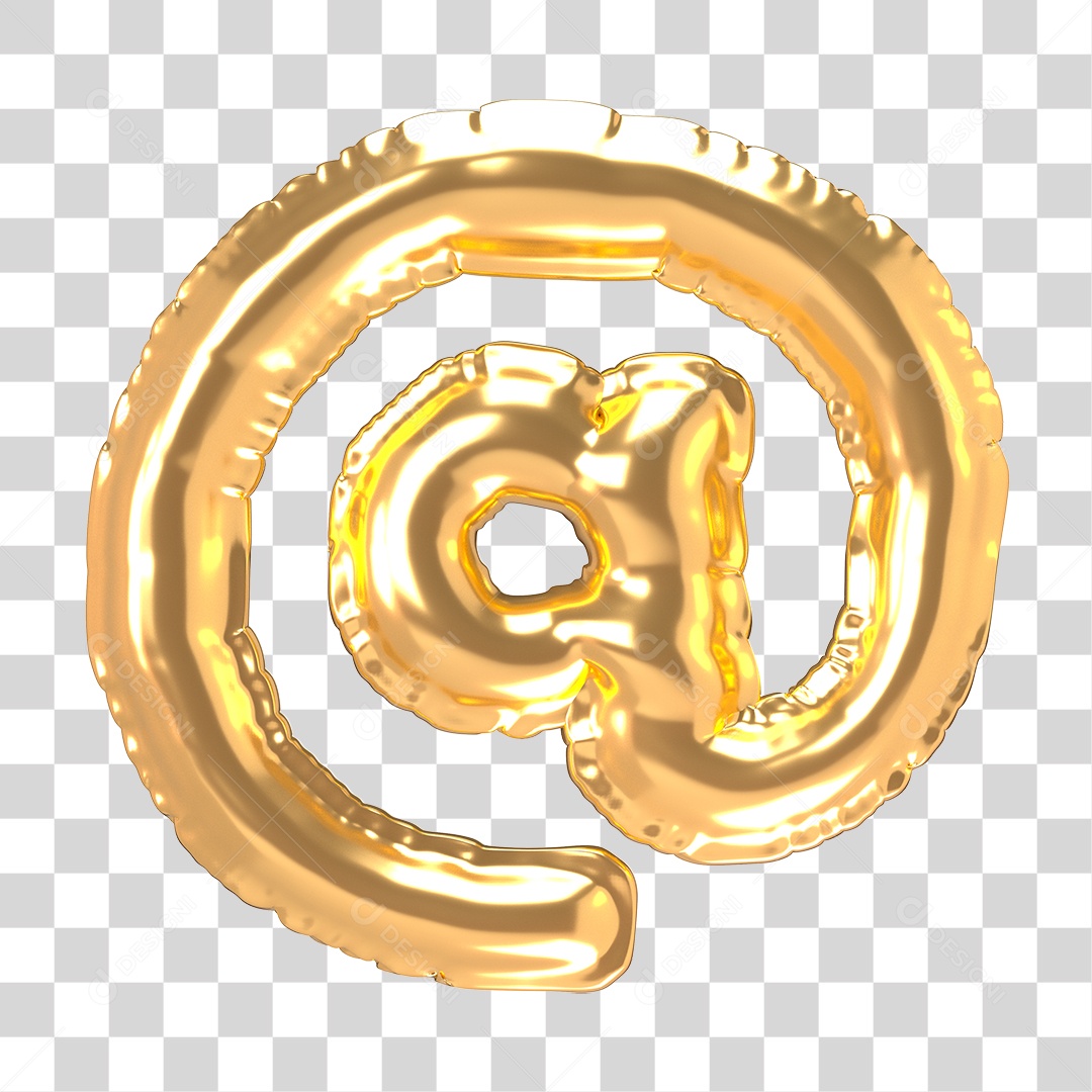 Símbolo de Folha de Balão em Ouro PNG Transparente