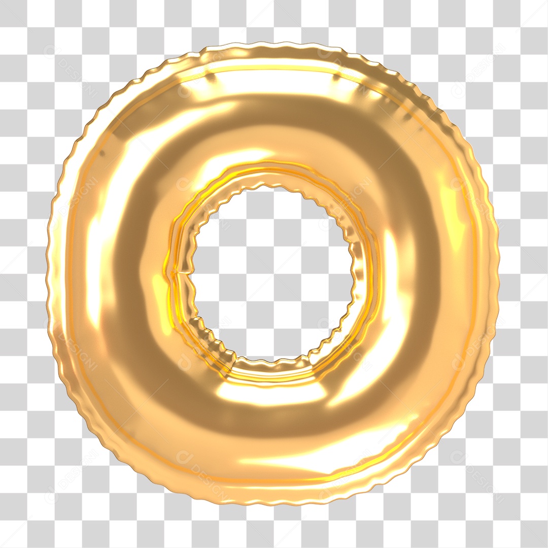 Alfabeto de Folha de Balão em Ouro Letras Números Algoritmos PNG Transparente