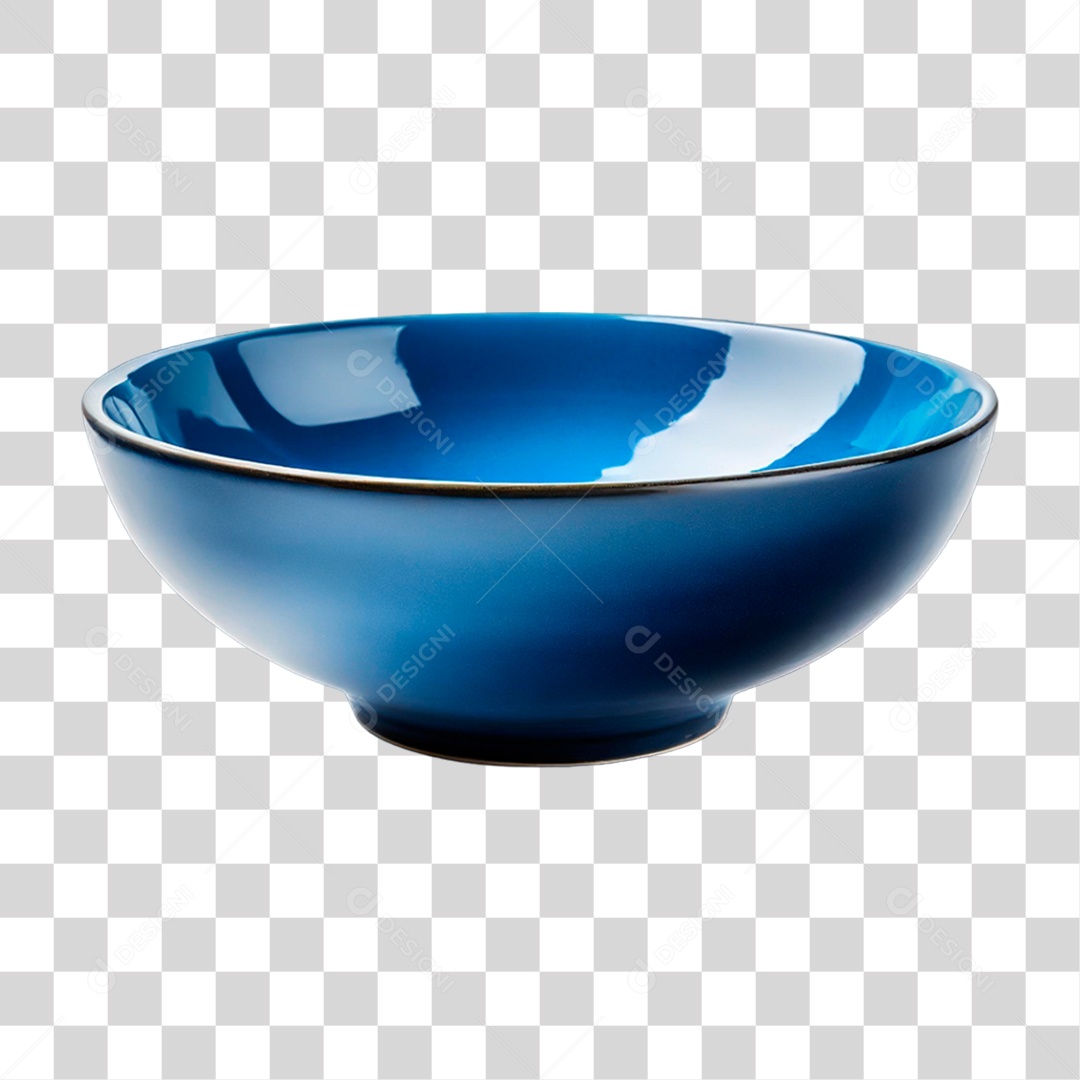 Tigela Azul PNG Transparente