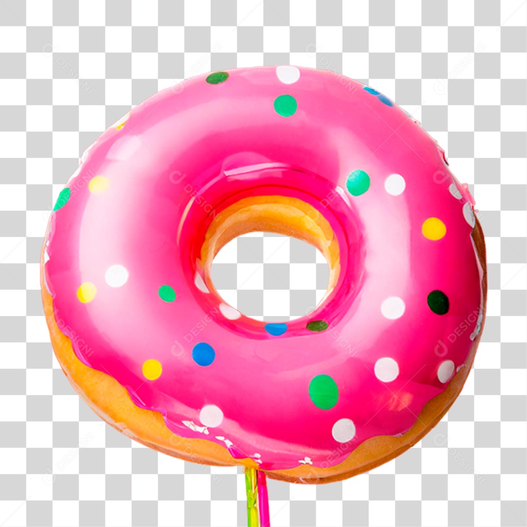 Rosquinha Rosa PNG Transparente