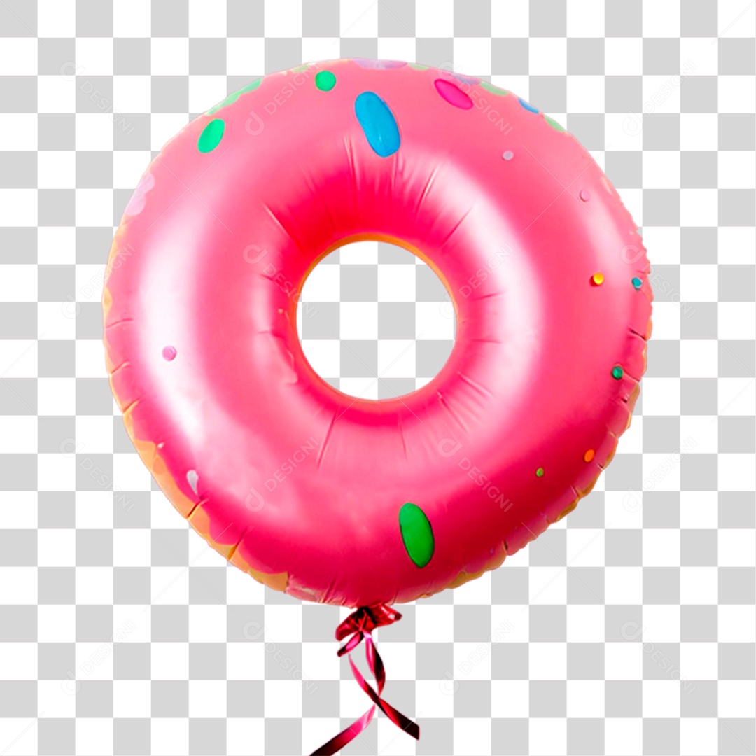 Balão em Forma de Rosquinha PNG Transparente