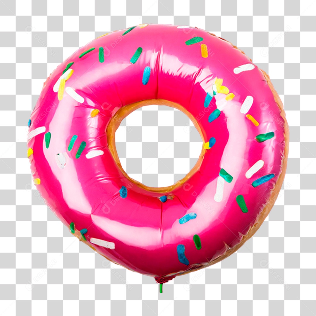 Balão em Forma de Rosquinha PNG Transparente