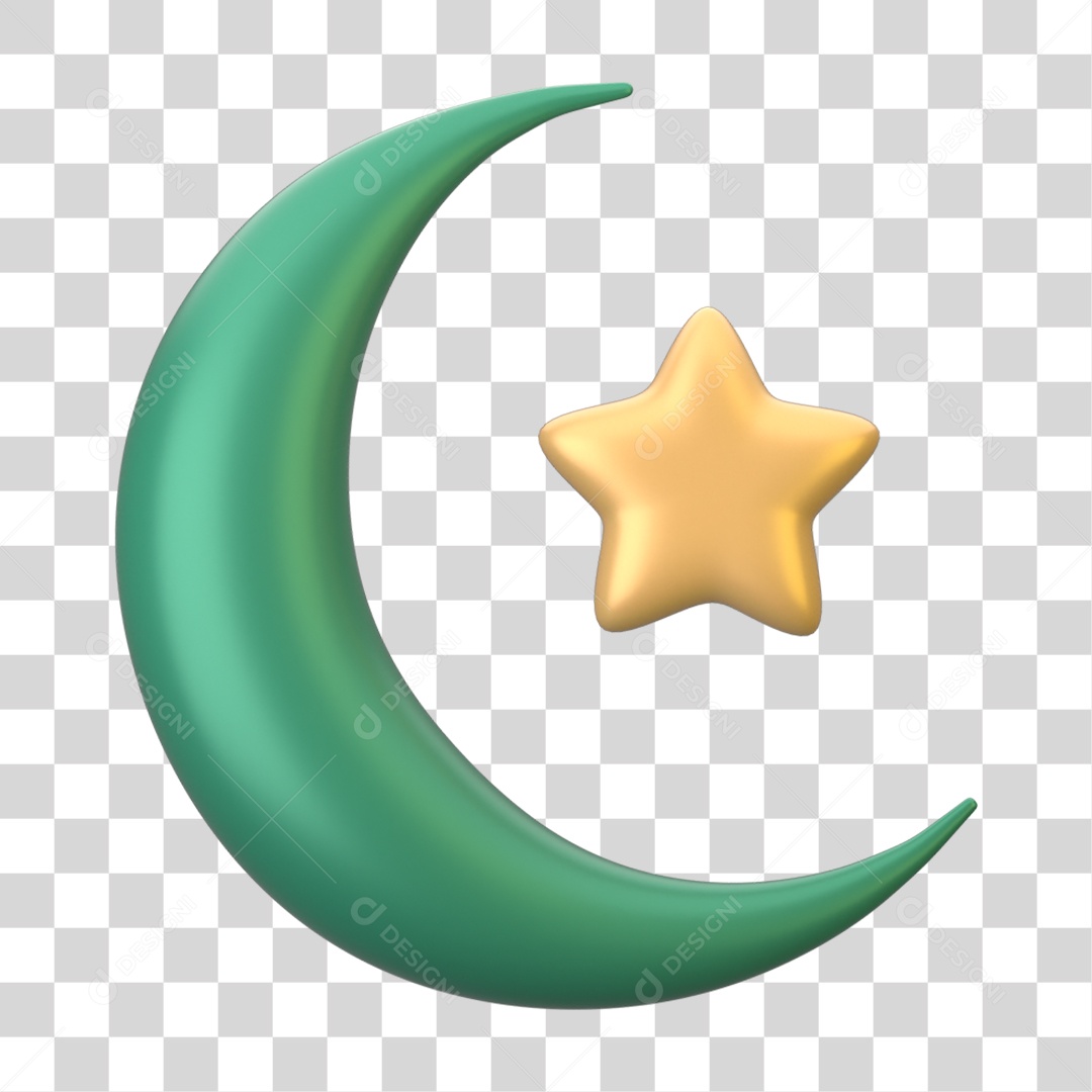 Ícone 3D do Ramadã Islâmico PNG Transparente