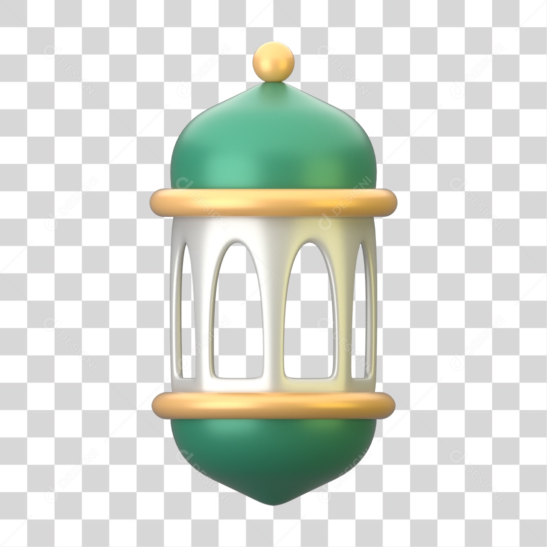 Ícone 3D do Ramadã Islâmico PNG Transparente