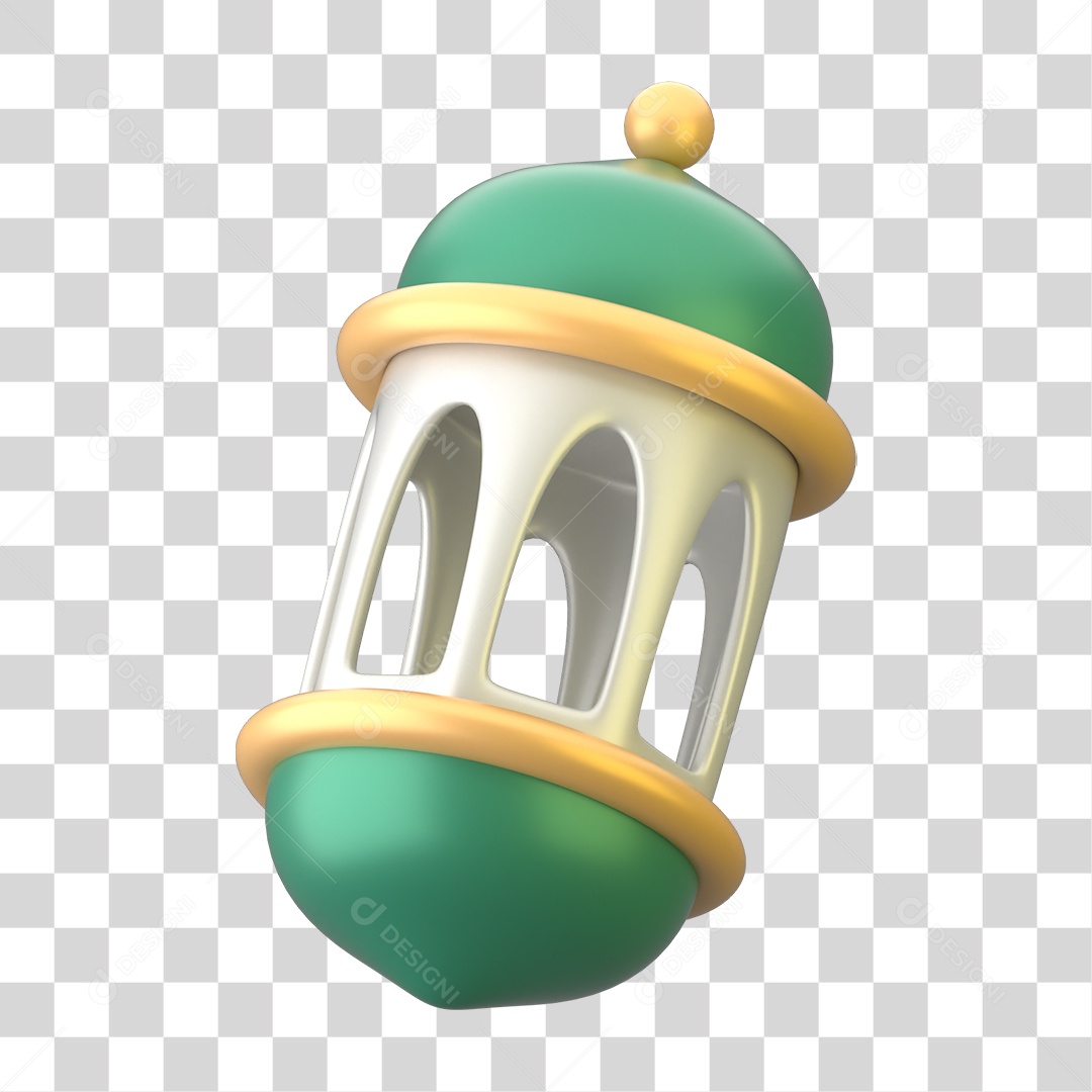 Ícone 3D do Ramadã Islâmico PNG Transparente