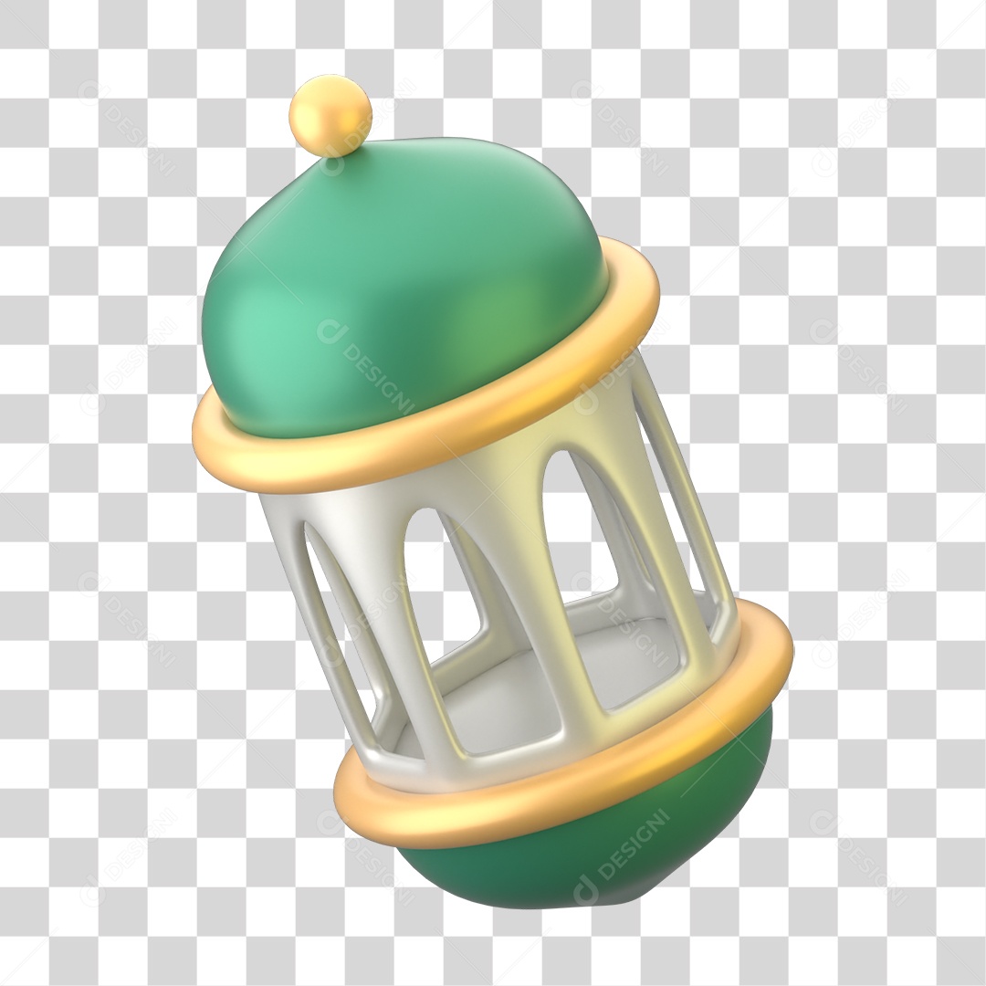 Ícone 3D do Ramadã Islâmico PNG Transparente