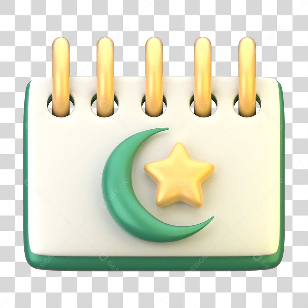 Ícone 3D do Ramadã Islâmico PNG Transparente