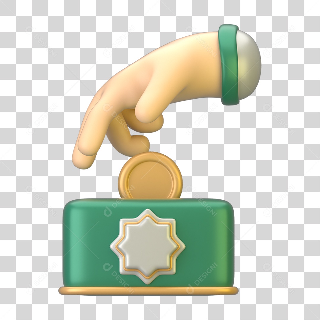 Ícone 3D do Ramadã Islâmico PNG Transparente