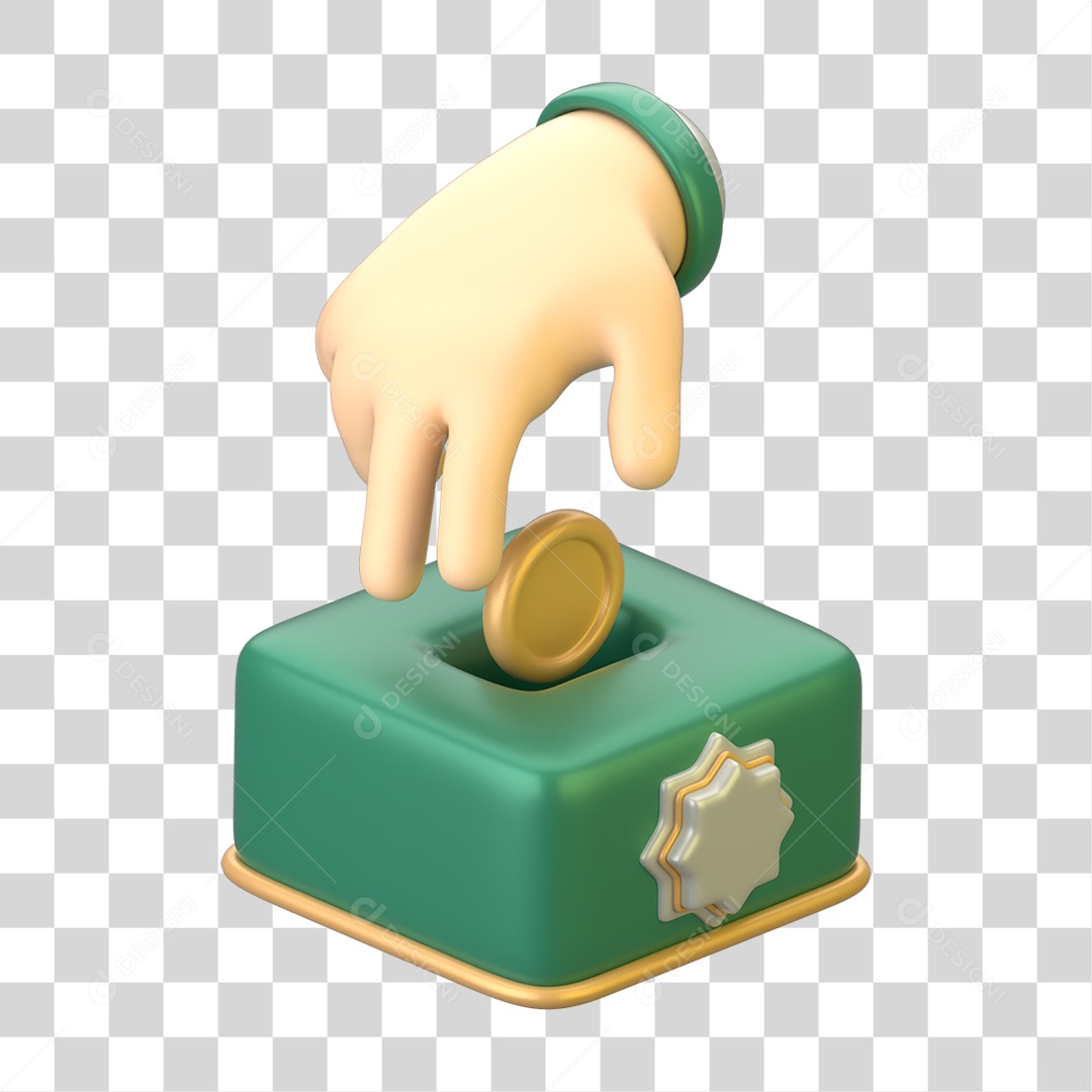 Ícone 3D do Ramadã Islâmico PNG Transparente