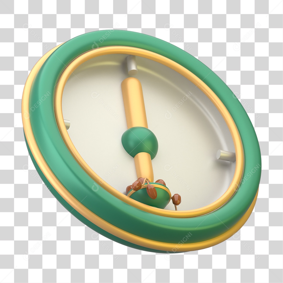 Ícone 3D Ilustração Islâmico do Ramadã PNG Transparente