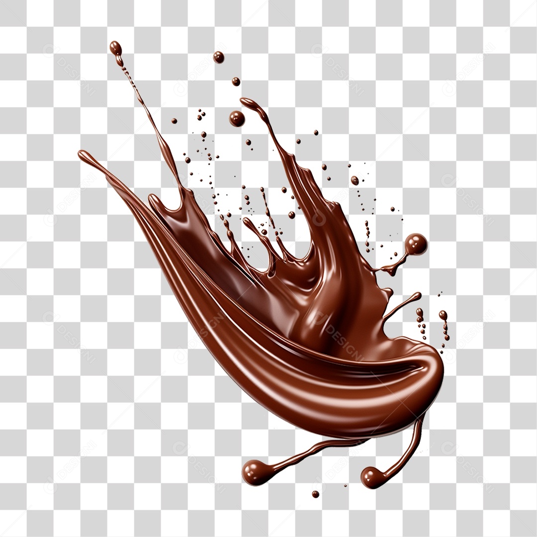 Splash de Chocolate PNG Transparente
