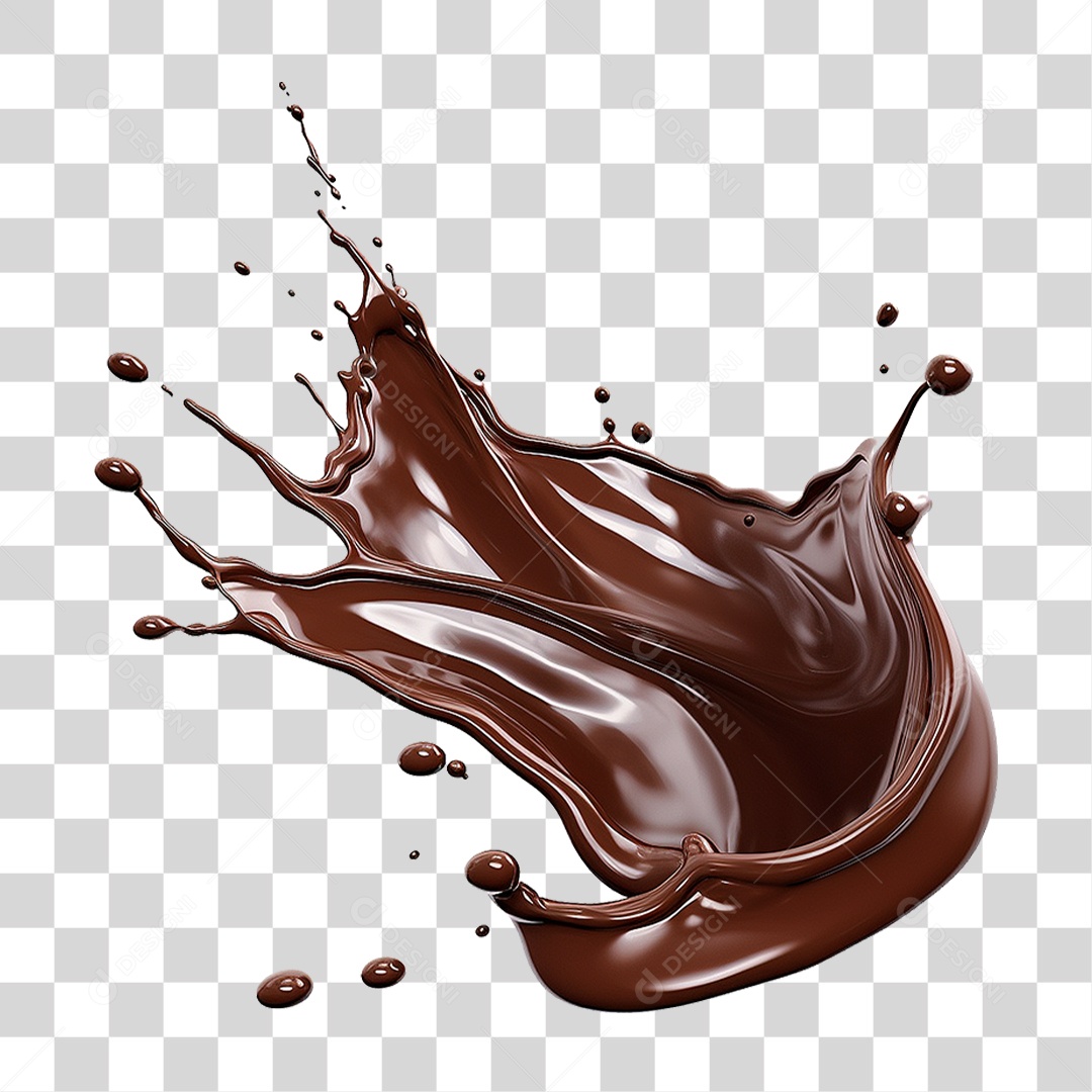 Splash de Chocolate PNG Transparente