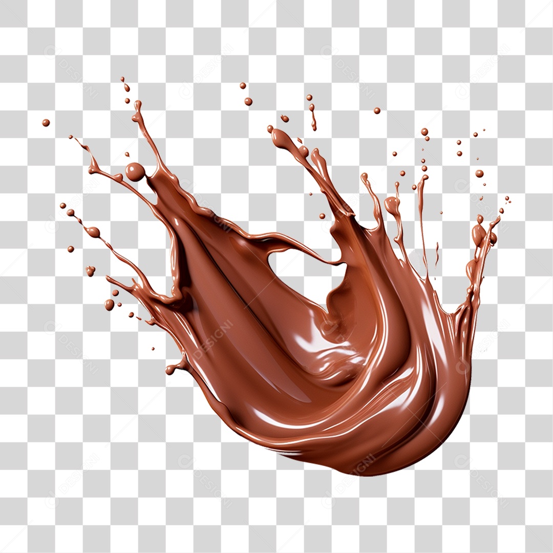 Splash de Chocolate PNG Transparente