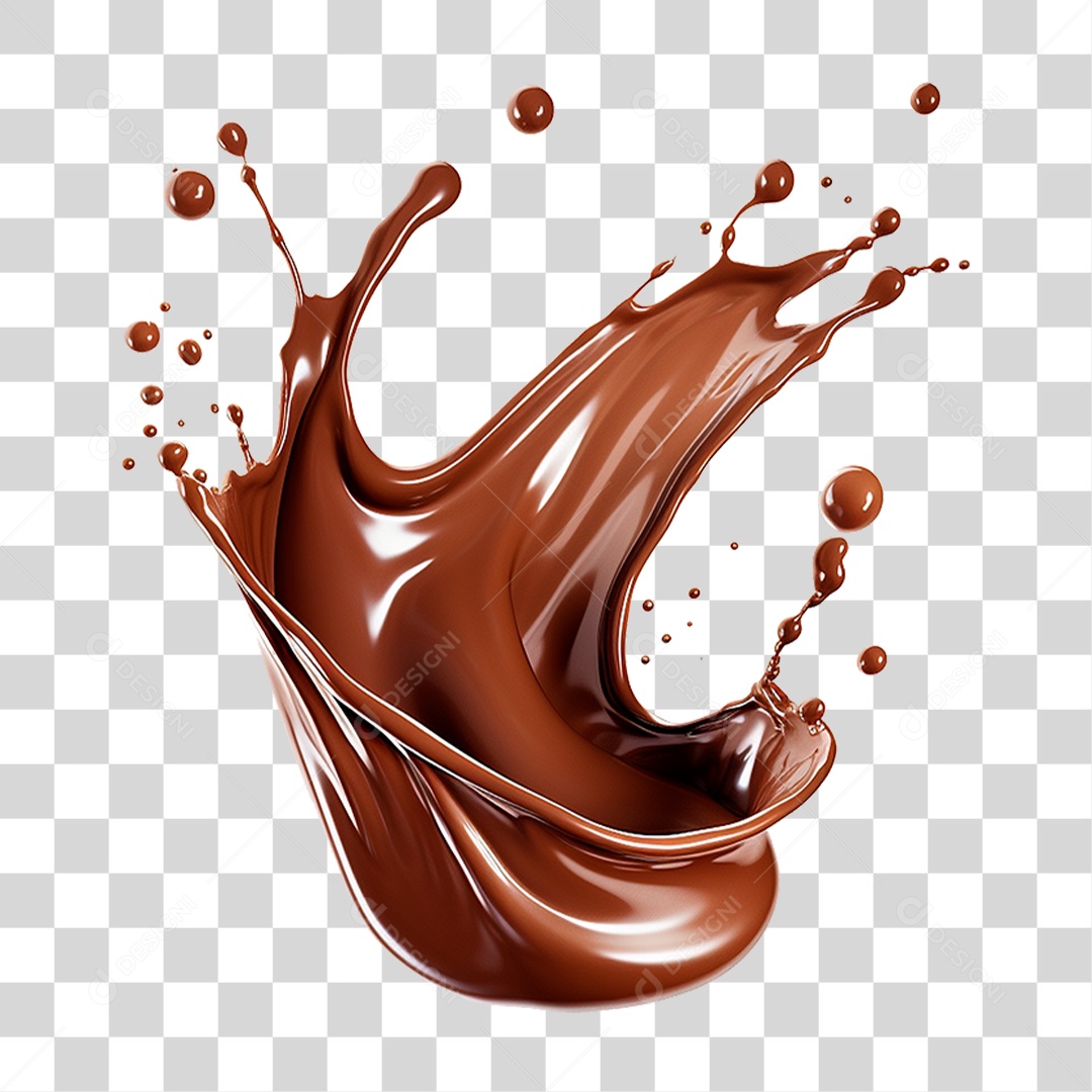 Splash de Chocolate PNG Transparente