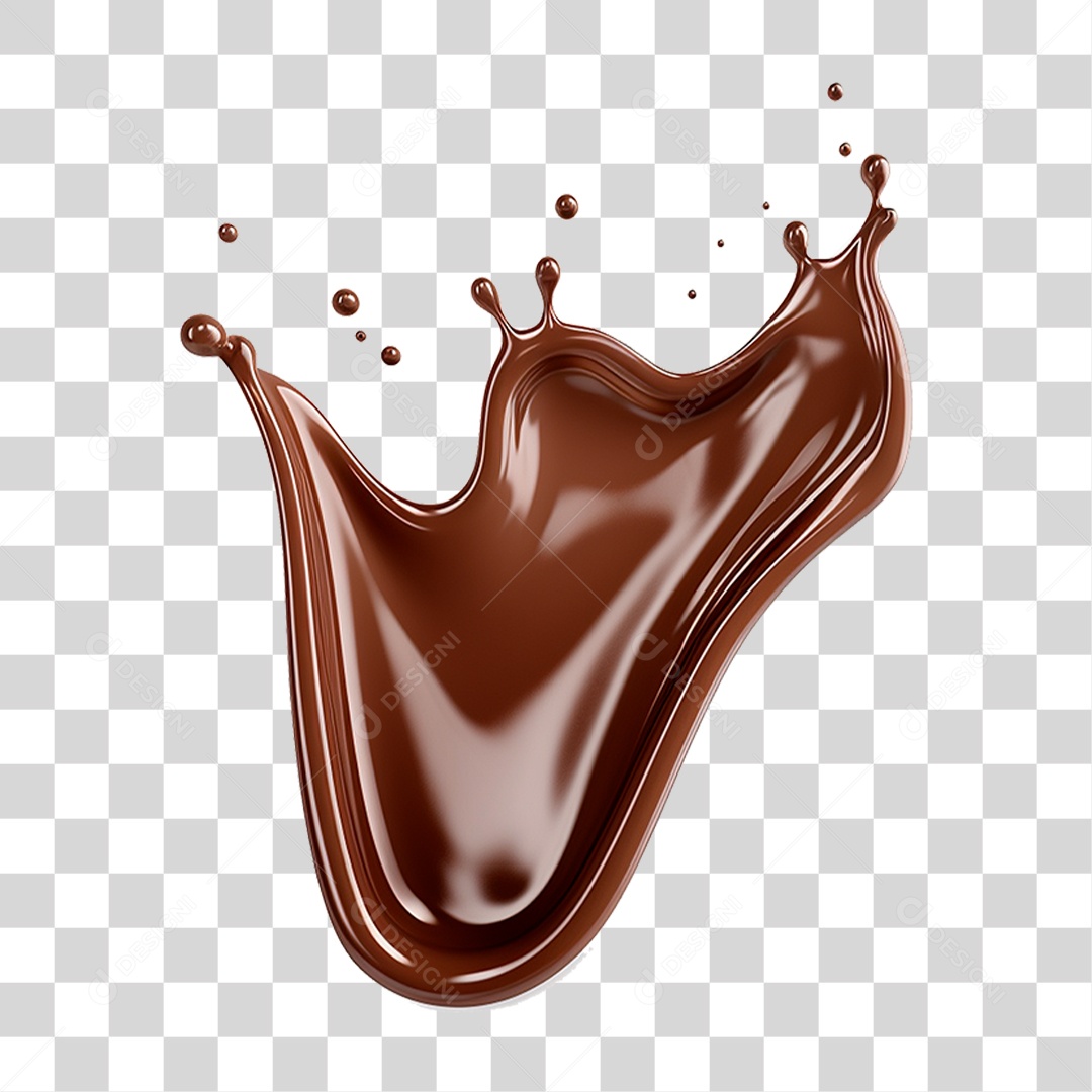 Splash de Chocolate PNG Transparente