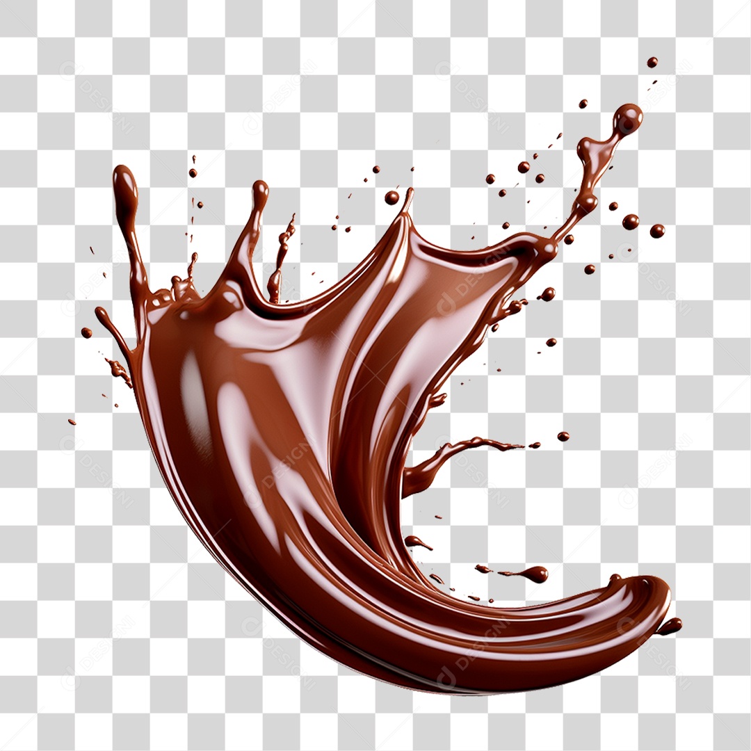 Splash de Chocolate PNG Transparente