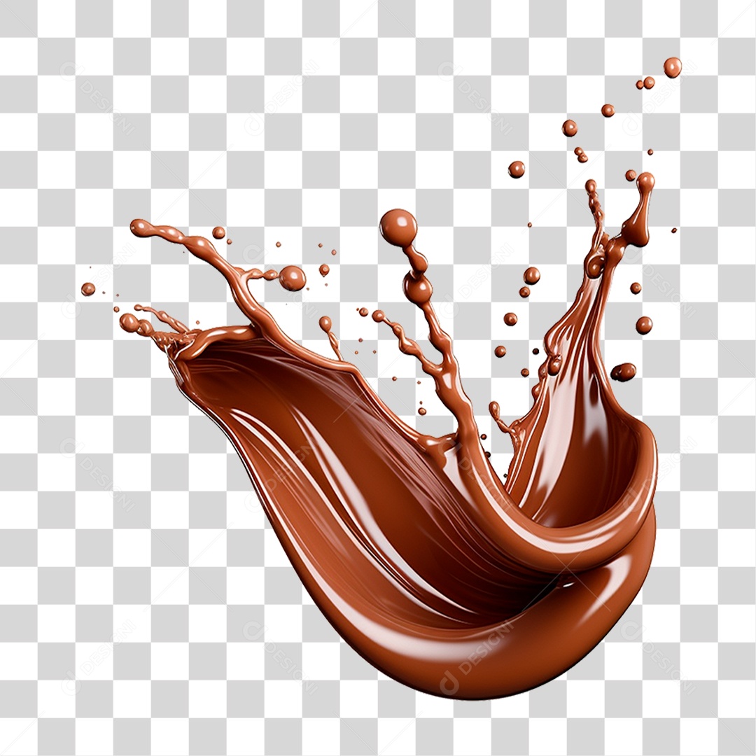 Splash de Chocolate PNG Transparente