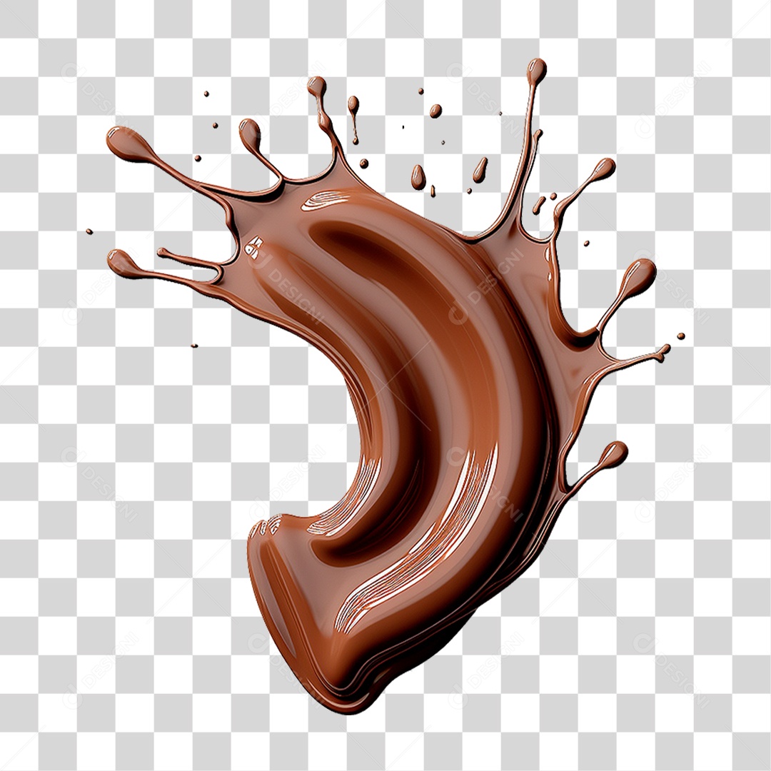 Splash de Chocolate PNG Transparente
