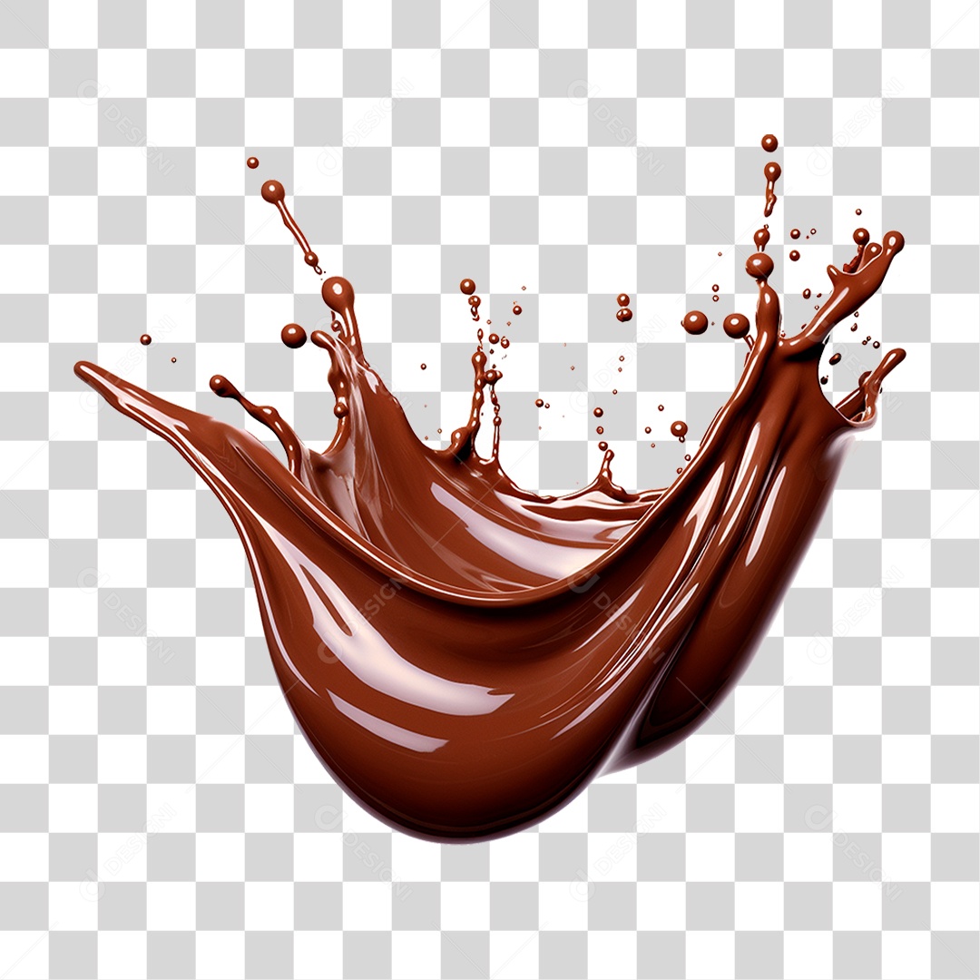 Splash de Chocolate PNG Transparente