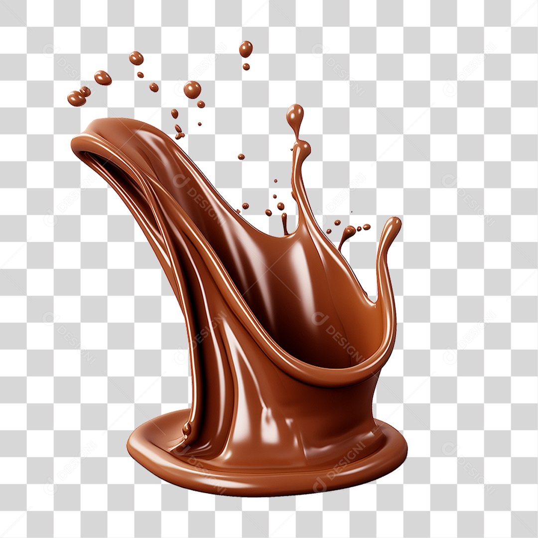Splash de Chocolate PNG Transparente