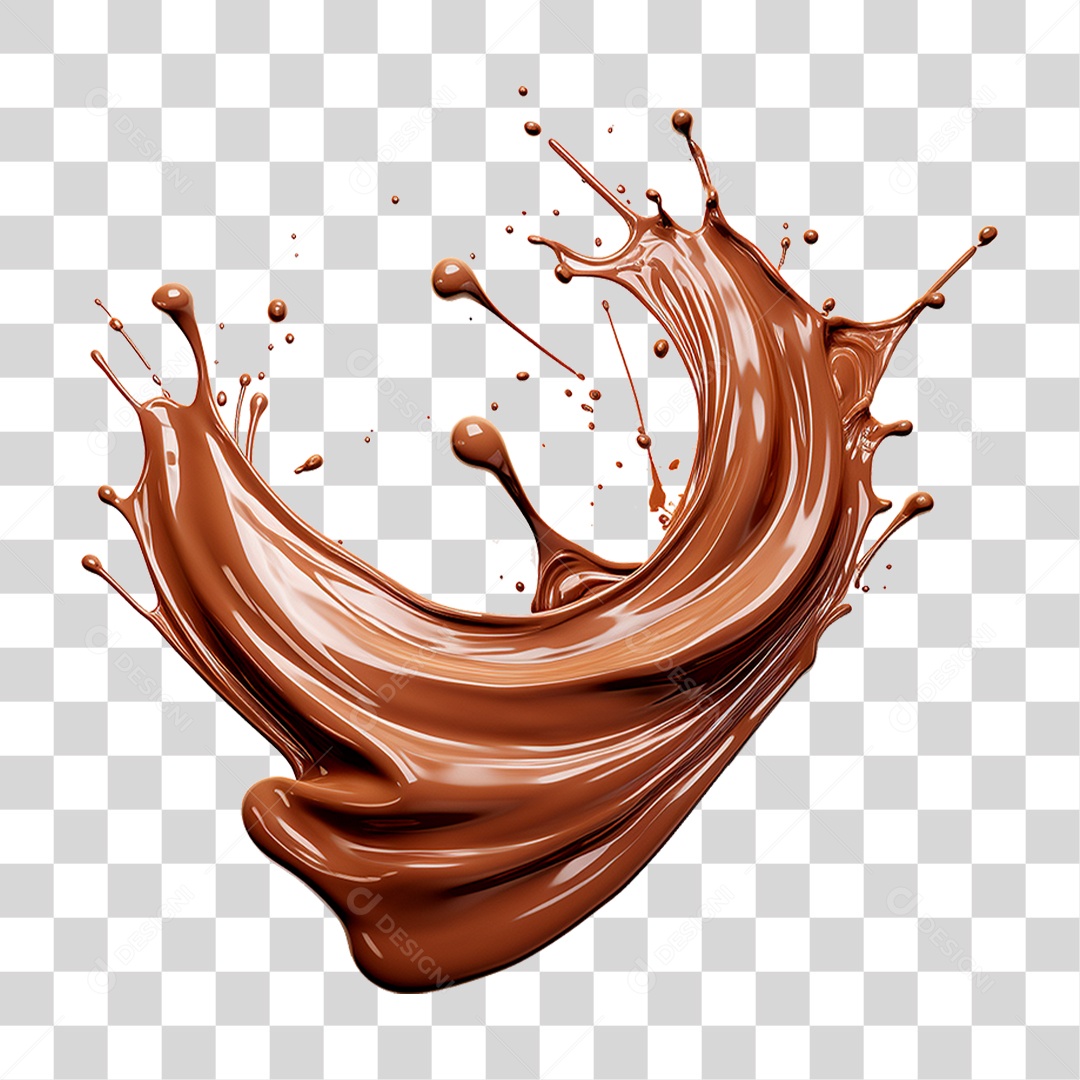 Splash de Chocolate PNG Transparente