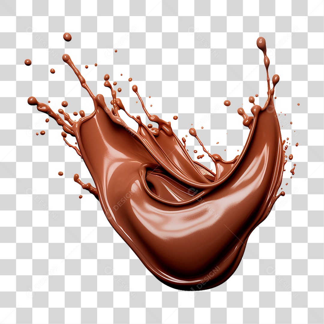 Splash de Chocolate PNG Transparente