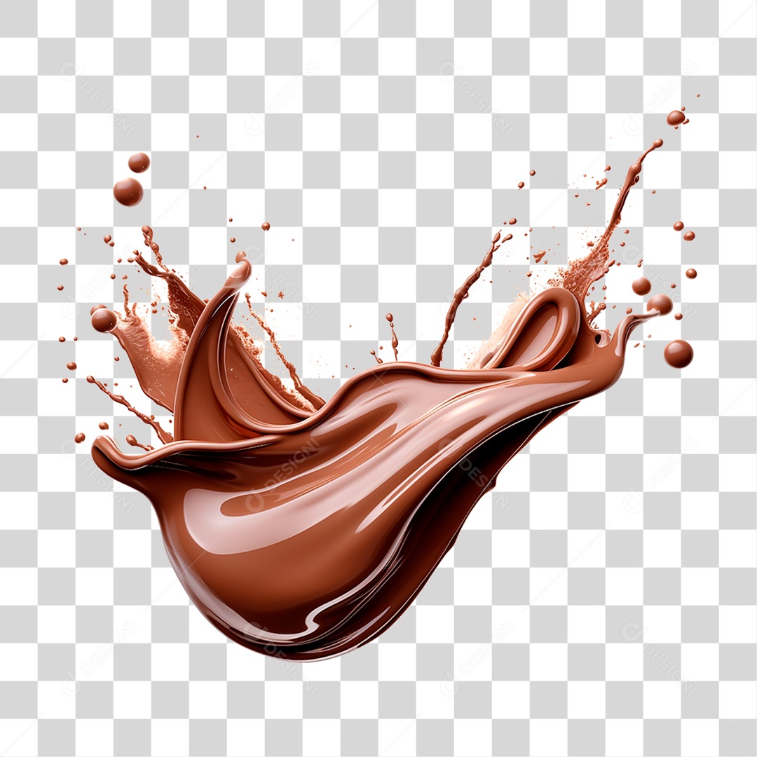 Splash de Chocolate PNG Transparente