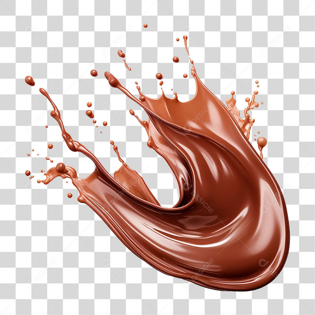 Splash de Chocolate PNG Transparente