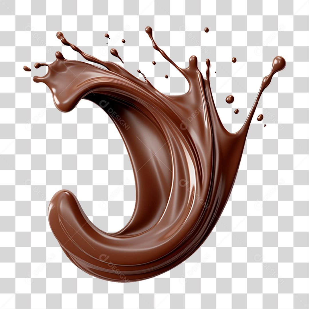 Splash de Chocolate PNG Transparente