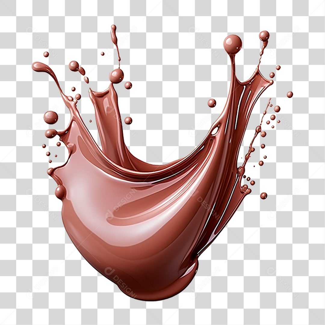 Splash de Chocolate PNG Transparente
