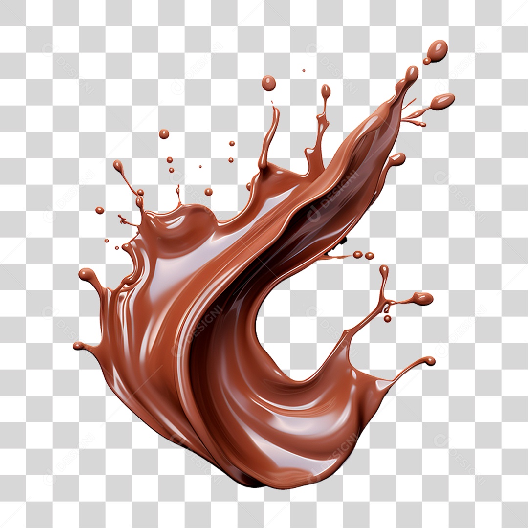 Splash de Chocolate PNG Transparente