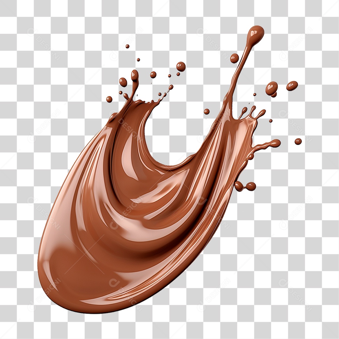 Splash de Chocolate PNG Transparente