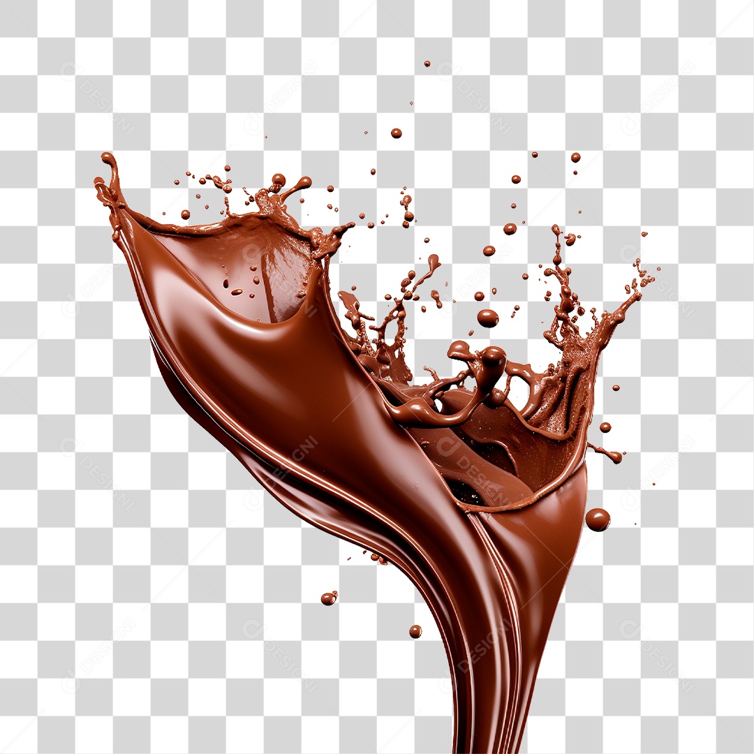 Splash de Chocolate PNG Transparente
