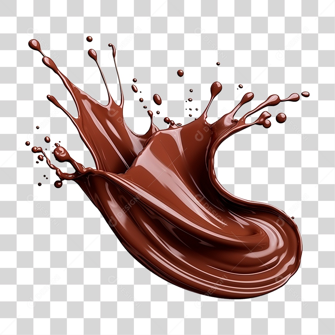 Splash de Chocolate PNG Transparente