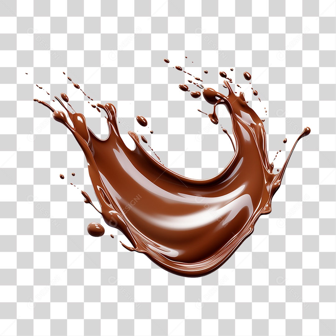 Splash de Chocolate PNG Transparente