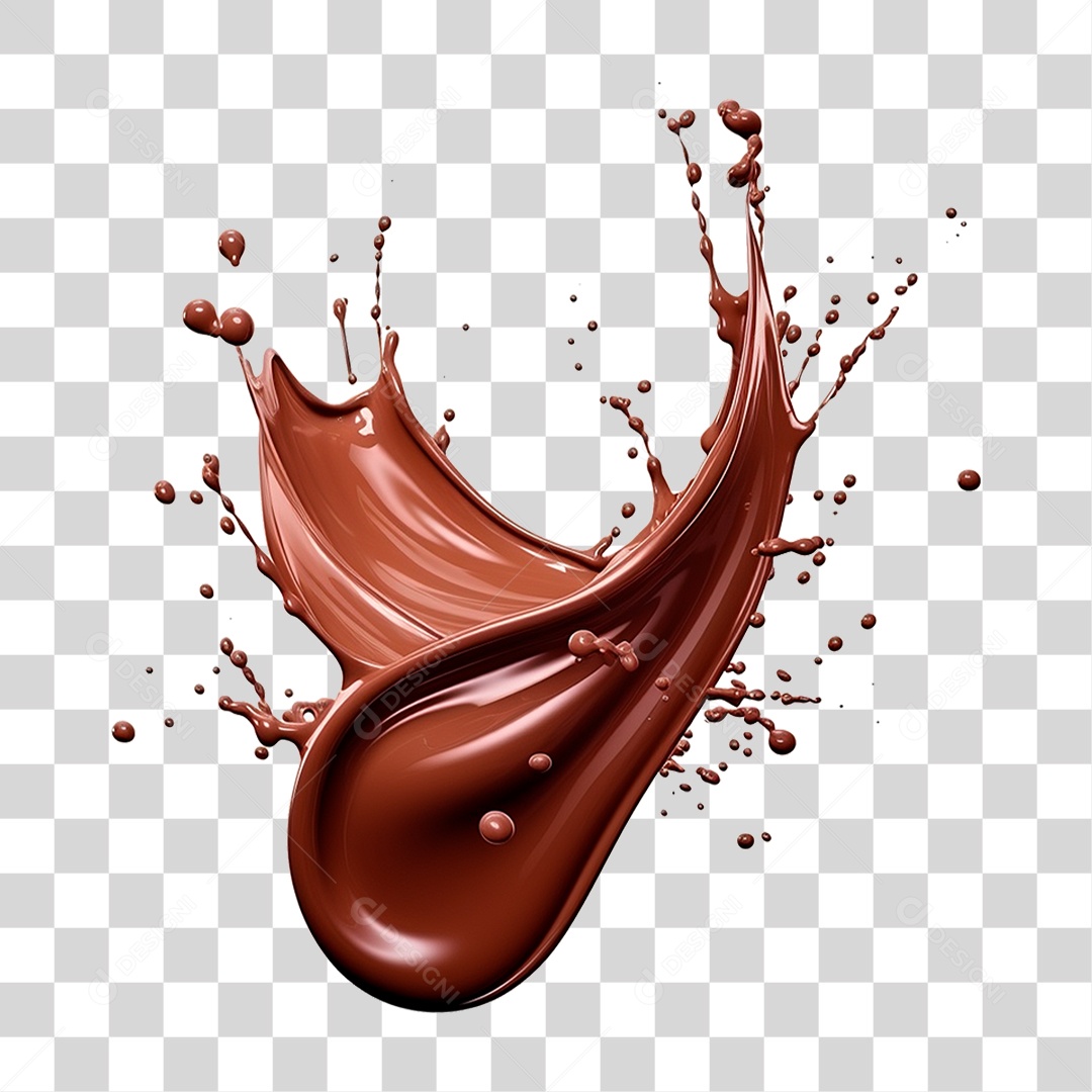 Splash de Chocolate PNG Transparente