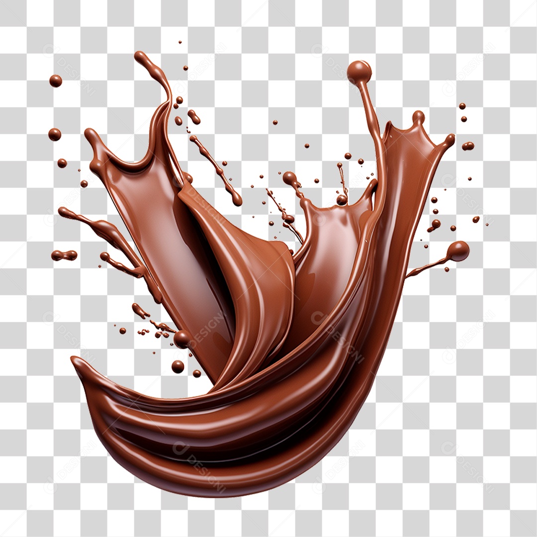 Splash de Chocolate PNG Transparente
