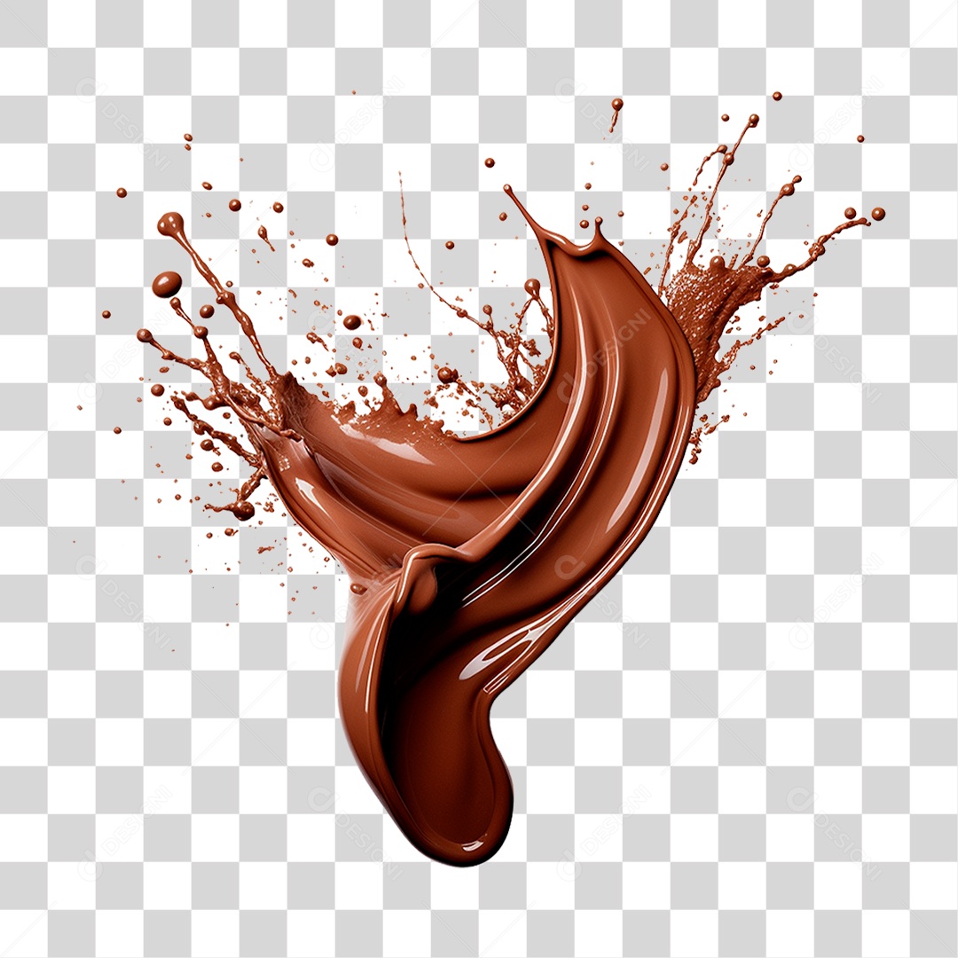Splash de Chocolate PNG Transparente
