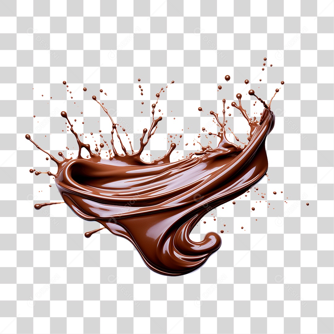 Splash de Chocolate PNG Transparente