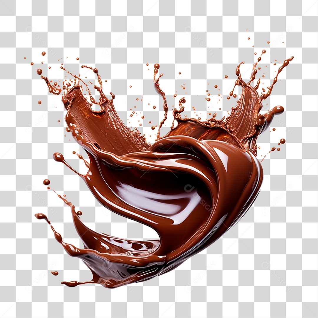 Splash de Chocolate PNG Transparente