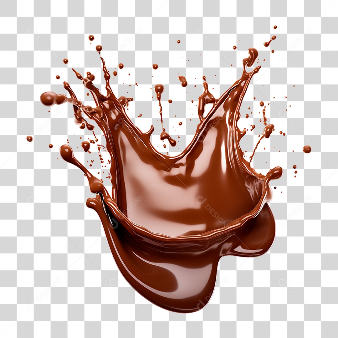 Splash de Chocolate PNG Transparente