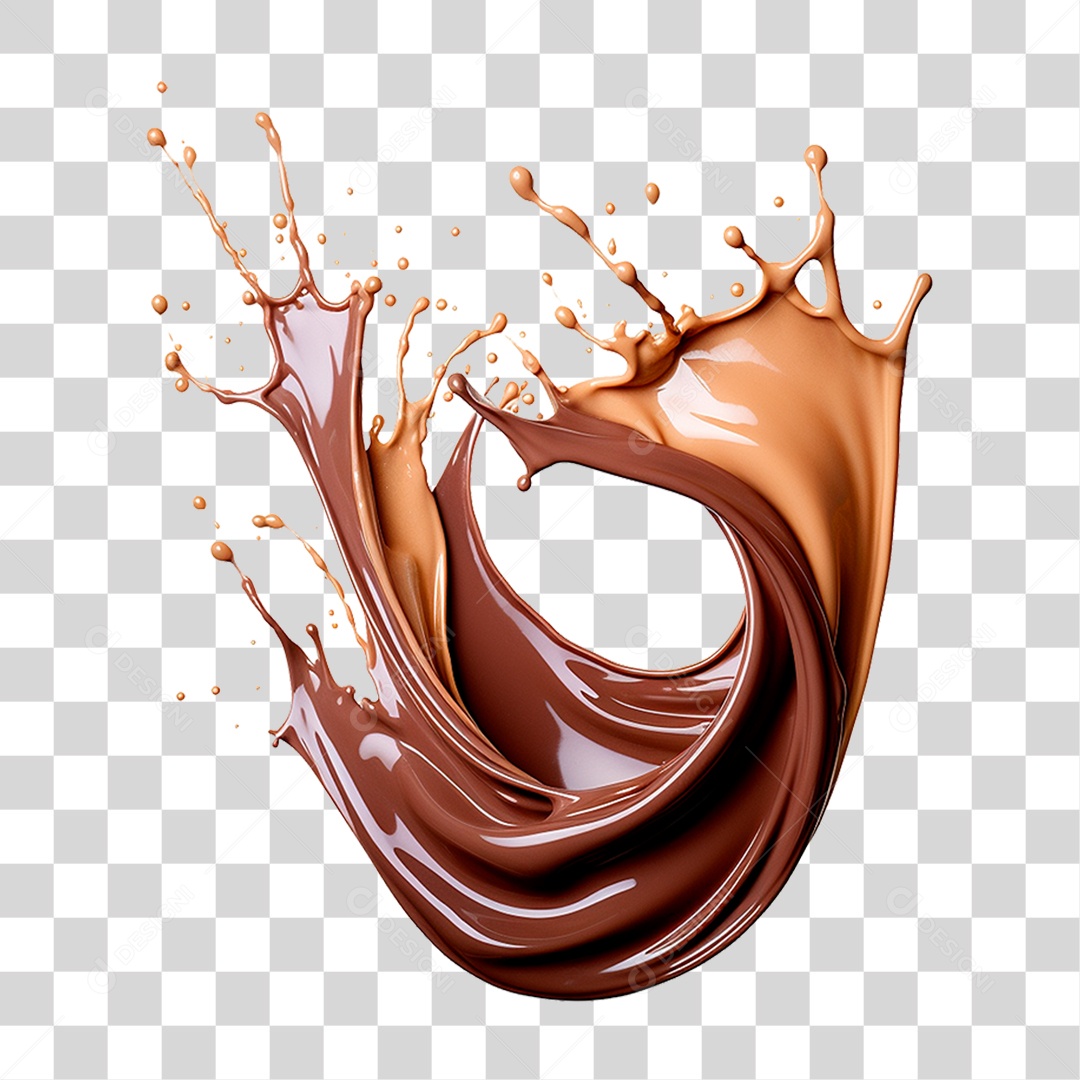 Splash de Chocolate PNG Transparente